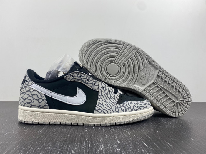jordan 1 retro low og black cement cz0790-001