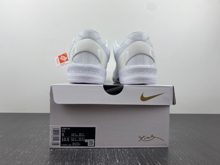 nike kobe 8 protro “triple white” fj9364-100