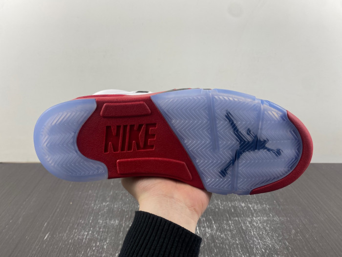 air jordan 5 retro fire red black tongue 136027-120