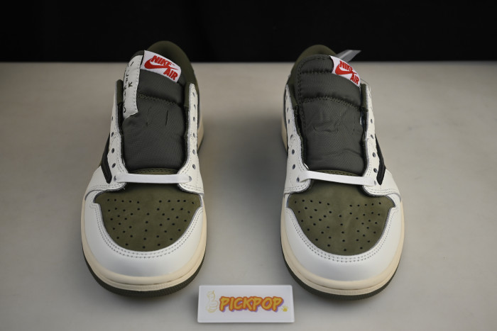 travis scott x air jordan 1 low og “medium olive” dm7866-200