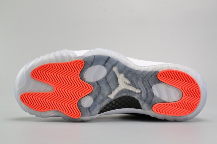 air jordan 11 retro low "infrared 23" black mens 528895-023