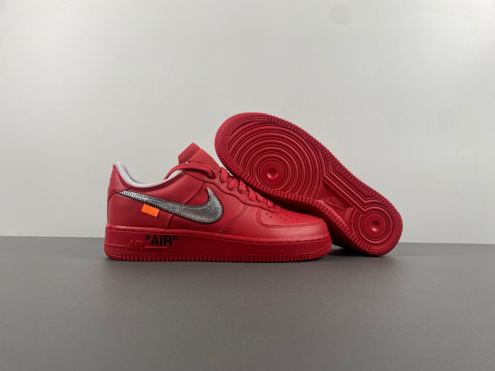 nike off-w x air force 1 low red ao4297-600