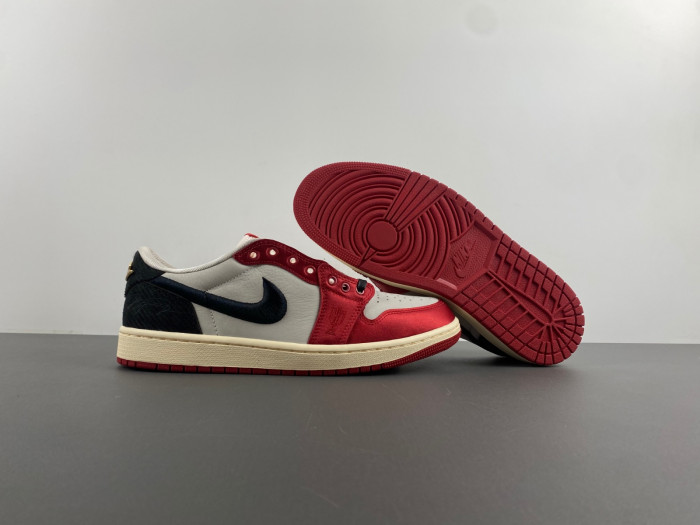 air jordan 1 low og x trophy room sail and varsity red fn0432-100