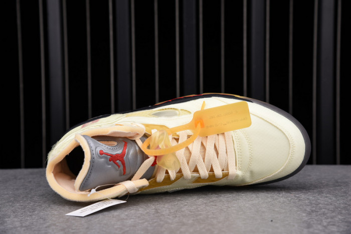 off-w x air jordan 5 sail dh8565-100