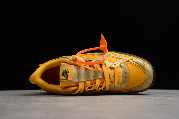 off-w x nike air rubber dunk university gold cu6015-700