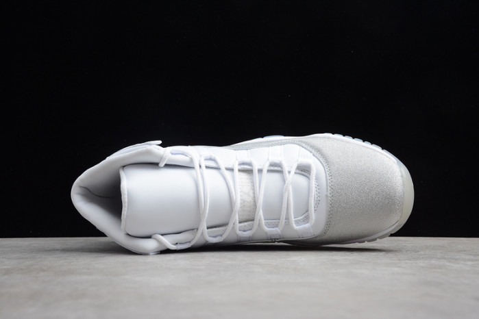 air jordan 11 white metallic silver vast grey ar0715-100