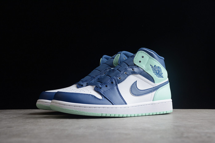 air jordan 1 mid blue mint 554724-413