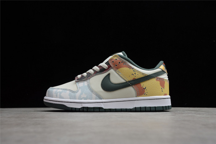 nike sb dunk low “sail multi camo” dh0957-100