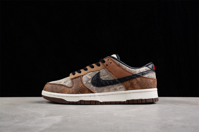 nike dunk low premium co.jp brown snakeskin fj5434-120