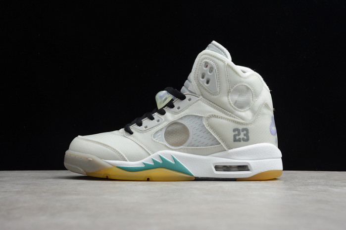 air jordan 5 white green purple ct8480-105