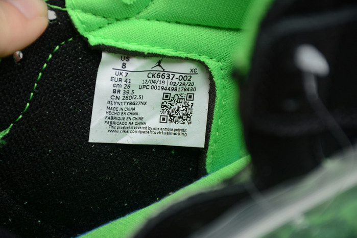 air jordan 1 high zoom “rage green” ck6637-002