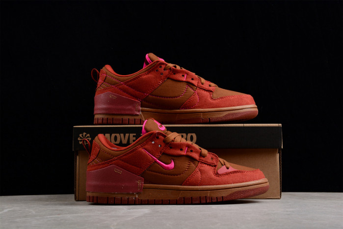 nike dunk low disrupt 2 desert bronze pink prime (w) dh4402-200