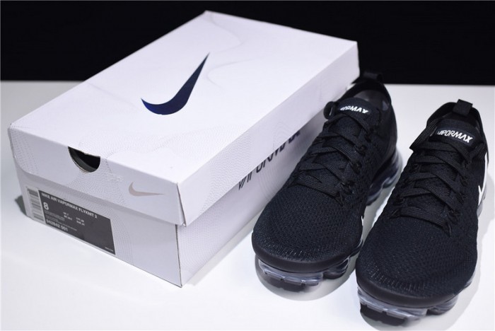 nike air vapormax flyknit 2.0 running sneakers black/grey 942842-001