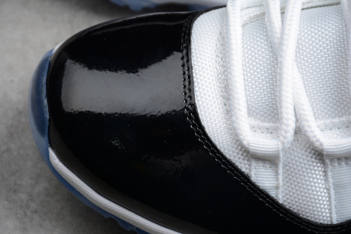 air jordan 11 retro low "concord" black/ white mens 528895-153