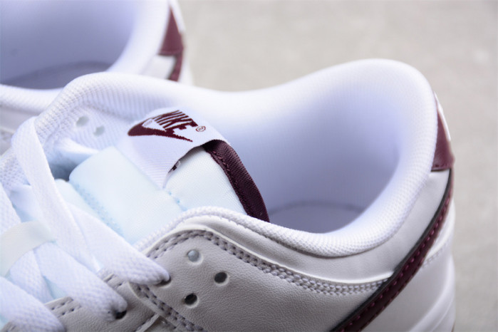 nike dunk low retro white night maroon dv0831-102
