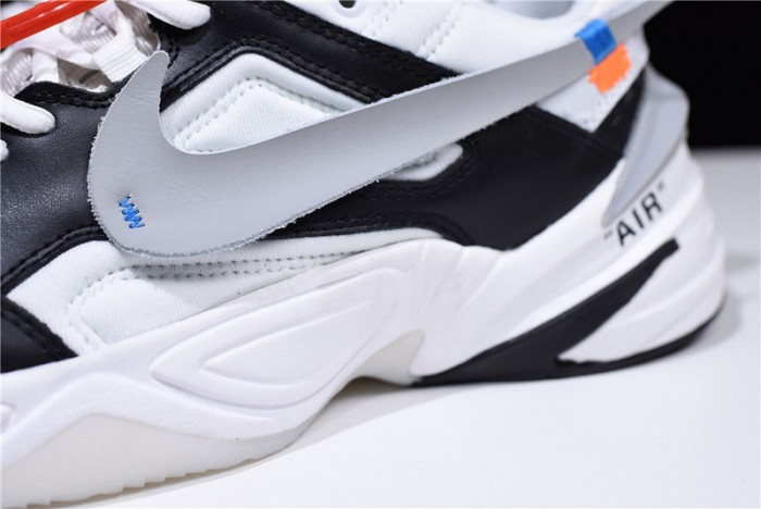 ow x nike m2k tekno black ,white a03108 062