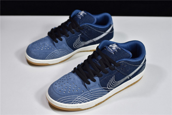 nike sb dunk low sashiko denim gum cv0316-400