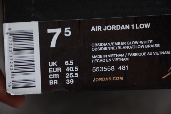 air jordan 1 low obsidian ember glow 553558-481