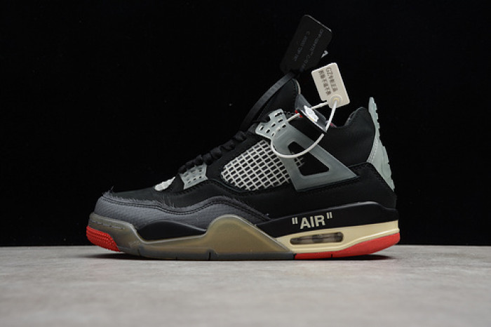 off-w x air jordan 4 “bred” cv9388-001