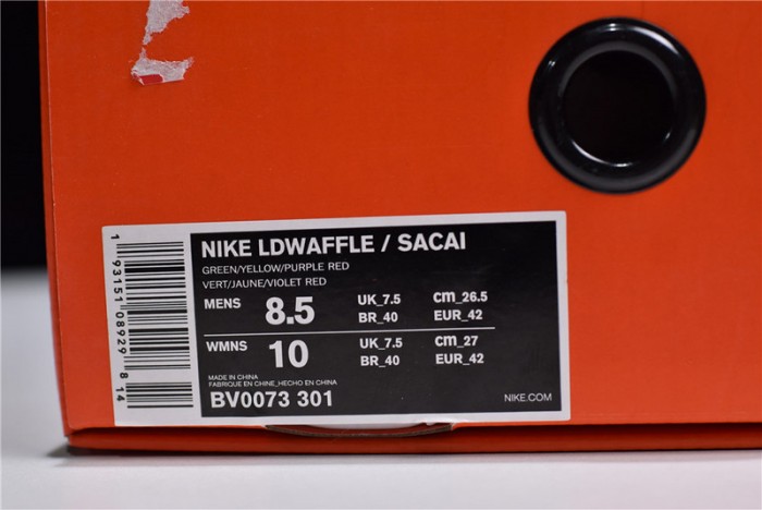 sacai x nike ldv waffle colorway bv0073-301