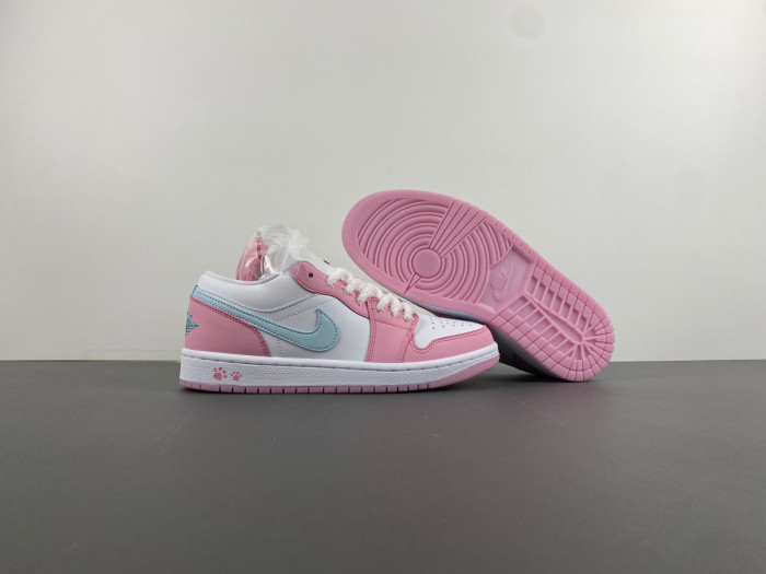 air jordan 1 low se paw print pink foam hm3706-141