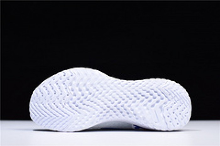 nike epic react flyknit white blue aq0067-993