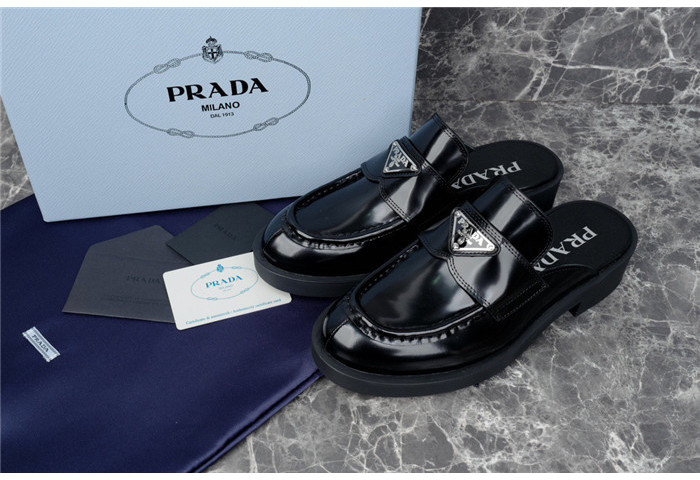PRAD* LEATHER MULES