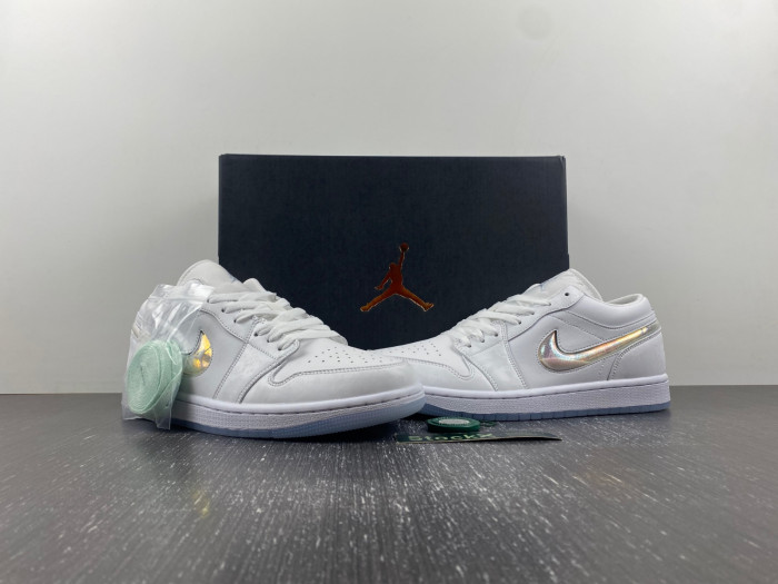 Air Jordan 1 Low GS “Glitter Swoosh” FQ9112-100