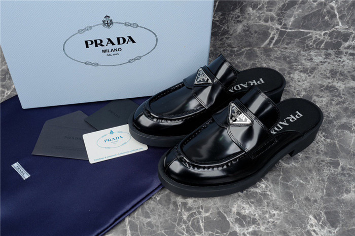 PRAD* LEATHER MULES