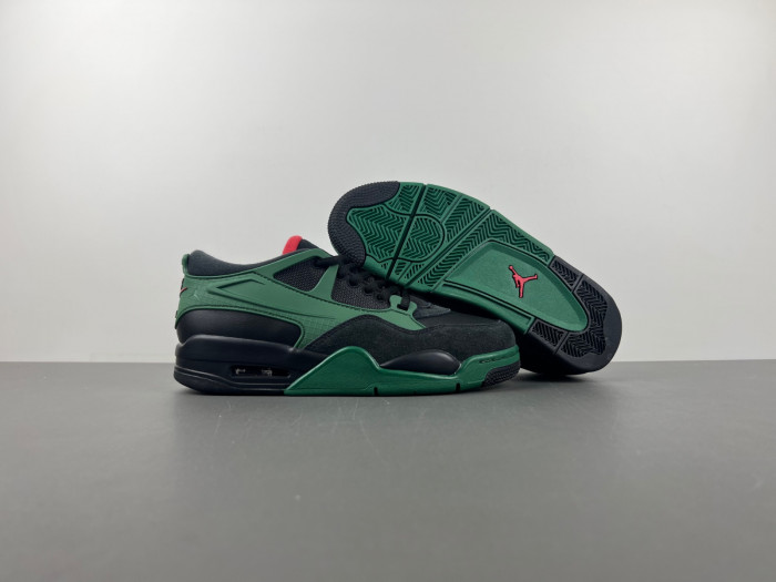 Air Jordan 4 RM Black Gorge Green University Red FQ7939-003