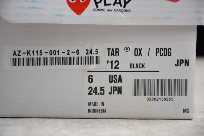 CONVERSE CDG X CONVERSE CHUCK TAYLOR 70S OG00103