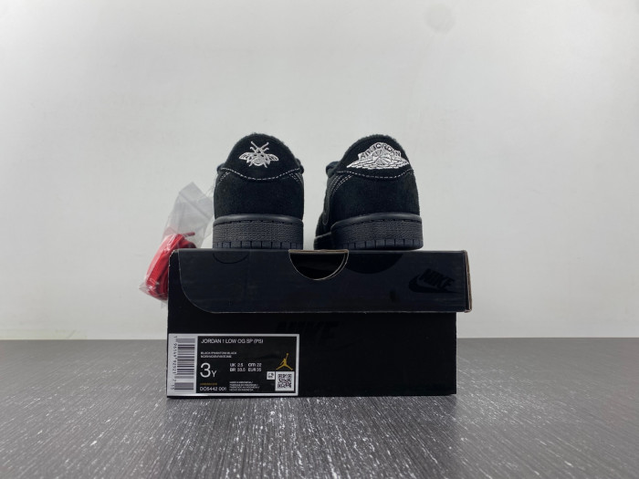 TRAVIS SCOTT X AIR JORDAN 1 LOW “Black Phantom” KIDS DO5442-001